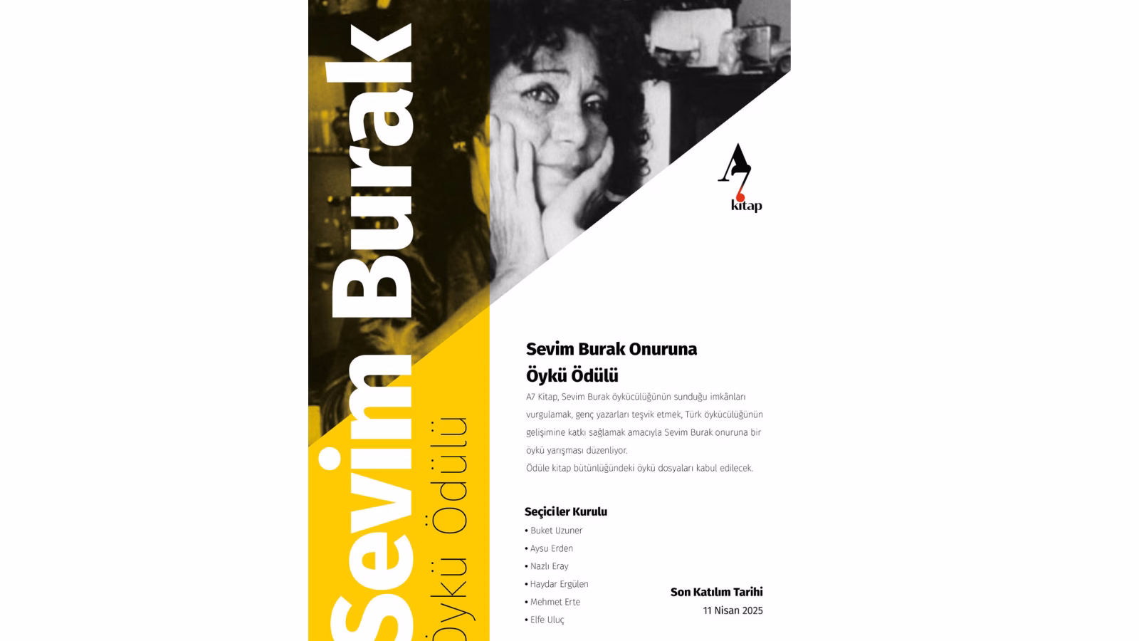 Türk Öykücülüğüne Destek: Sevim Burak Öykü Ödülü Yarışması